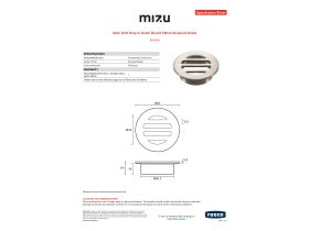 Specification Sheet - Mizu Drift Drop In Grate Round 50mm Brushed Nickel