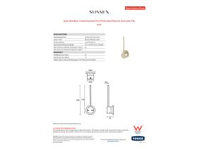 Specification Sheet - Scala Wall Mixer 150mm Extended Pin PVD Brushed Platinum Gold Lead Free