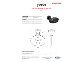 Specification Sheet - Posh Solus MK2 Soap Dish Matte Black