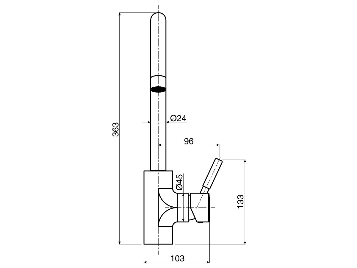 Mizu Drift Gooseneck Sink Mixer Brushed Nickel (4 Star)