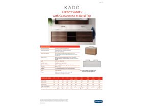 Technical Guide - Kado Aspect Wall Hung Vanity Unit with Caesarstone Mineral Top