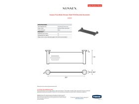 Specification Sheet - Sussex Pure Metal Shower Shelf PVD Brushed Gunmetal