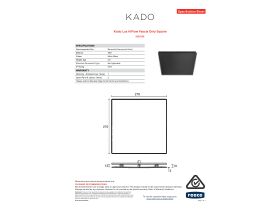 Specification Sheet - Kado Lux HiFlow 200 Fascia Only Square Matte Black