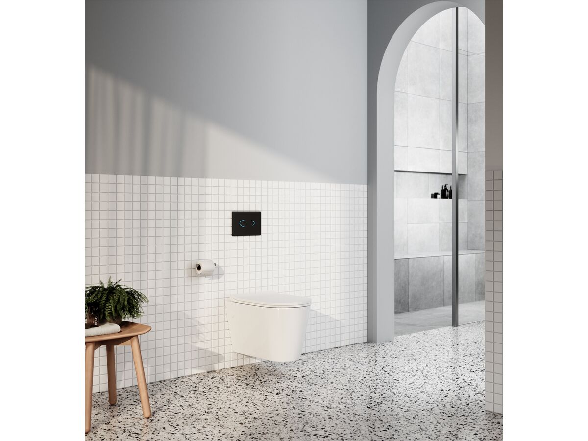 Kado Lux Wall Hung Rimless Pan with Soft Close Quick Release Seat Thin Seat White (4 Star)