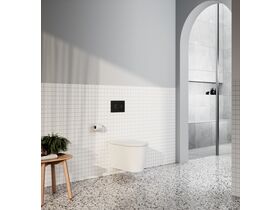 Kado Lux Wall Hung Rimless Pan with Soft Close Quick Release Seat Thin Seat White (4 Star)