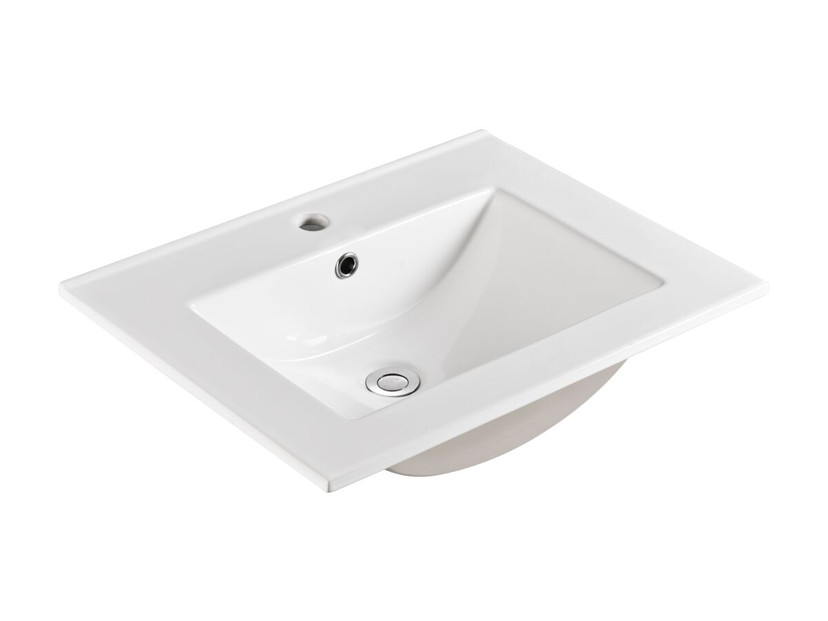 Posh Bristol MK2 Vanity Top Only 1 Taphole 600mm White