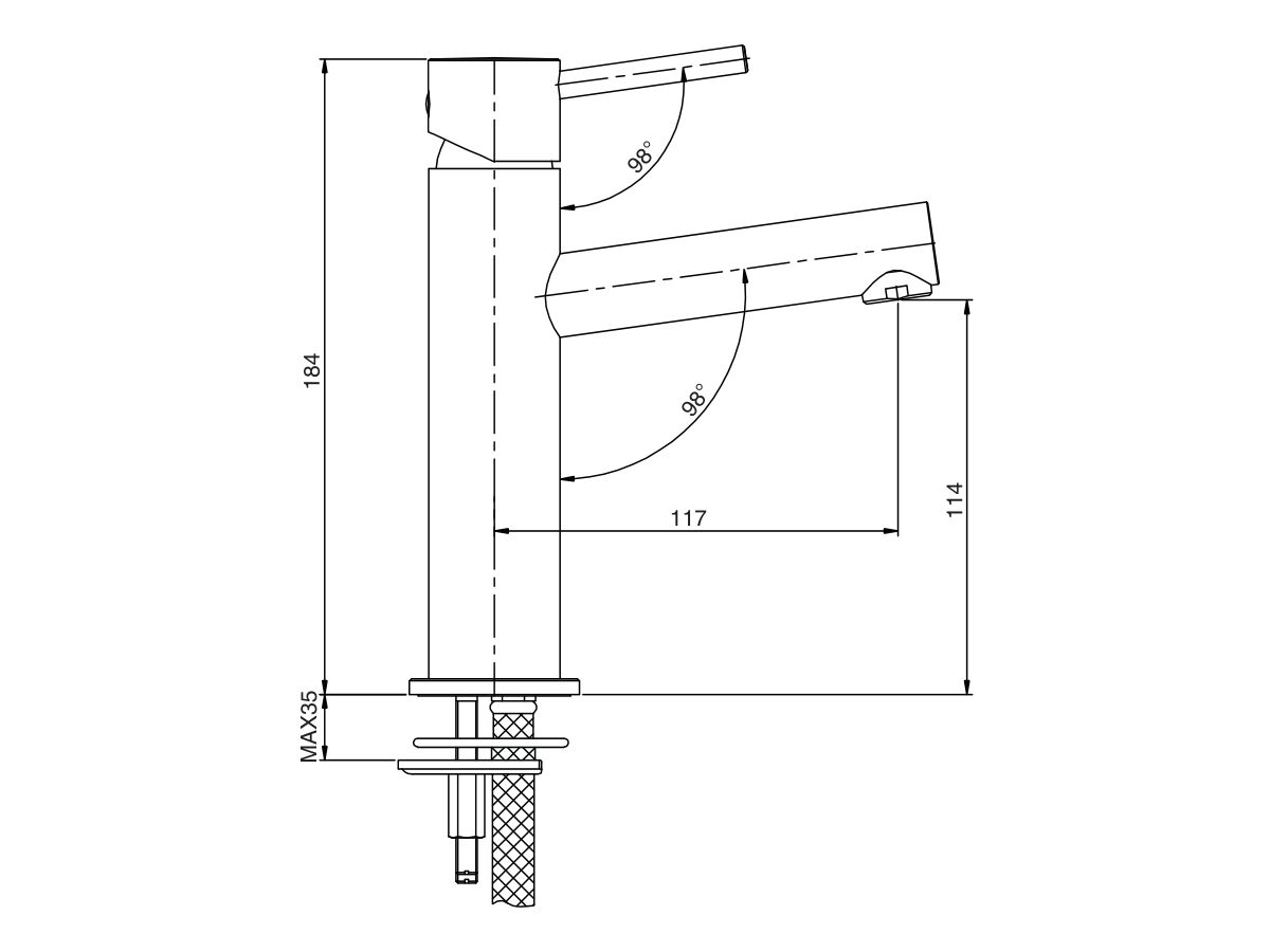 Mizu Drift MK2 Basin Mixer Tap (5 & 6 Star)