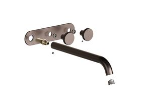 Supporting Image - Faucet Strommen Vara Disc Wall Basin / Bath Hostess Tap System Right Hand 250mm Kit Armada Bronze (6 Star) Lead Free