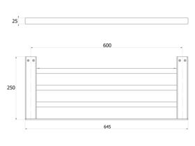 Milli Edge Towel Rack 645mm Chrome