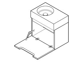 Omvivo Neo MKII Mini Wall Hung Vanity 470mm  - Door Open