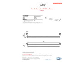 Specification Sheet - Kado Era Double Towel Rail 900mm Chrome