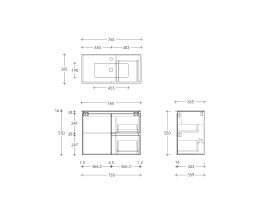 Posh Domaine Ensuite 750 Wall Hung Ceramic