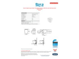 Specification Sheet - Roca In-Wash Inspira Smart Toilet Rimless Back to Wall Pan with Soft Close Seat White (4 Star)