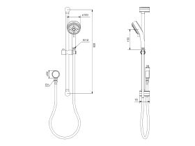 GROHE Tempesta Cosmopolitan 100MM Shower Rail 4 Function