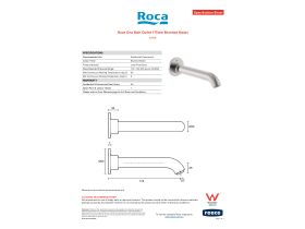 Specification Sheet - Roca Ona Bath Outlet 175mm Brushed Nickel