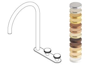 Hero - Faucet Strommen Vara Disc Hob Extended Basin Hostess Tap System Right Hand Specialty Finish (6 Star) Lead Free