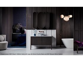 ISSY Cloud I 1200mm Vanity with Legs with Above Counter Basin and ISSY Blossom Mirror Cabinet