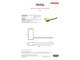Specification Sheet - Mizu Soothe Toilet Roll Holder Brushed Brass
