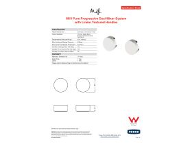 Specification Sheet - Milli Pure Progressive Dual Mixer Tap System with Linear Textured Handles