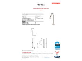 Specification Sheet - Sussex Pure Basin Outlet Chrome (5 Star)