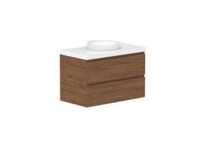 Supporting Image - Posh Domaine 900mm Wall Hung Twin Vanity Unit All-Drawer 50mm Top