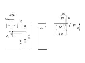 LAUFEN Pro A Wall Basin 360 x 250mm 1 Taphole White
