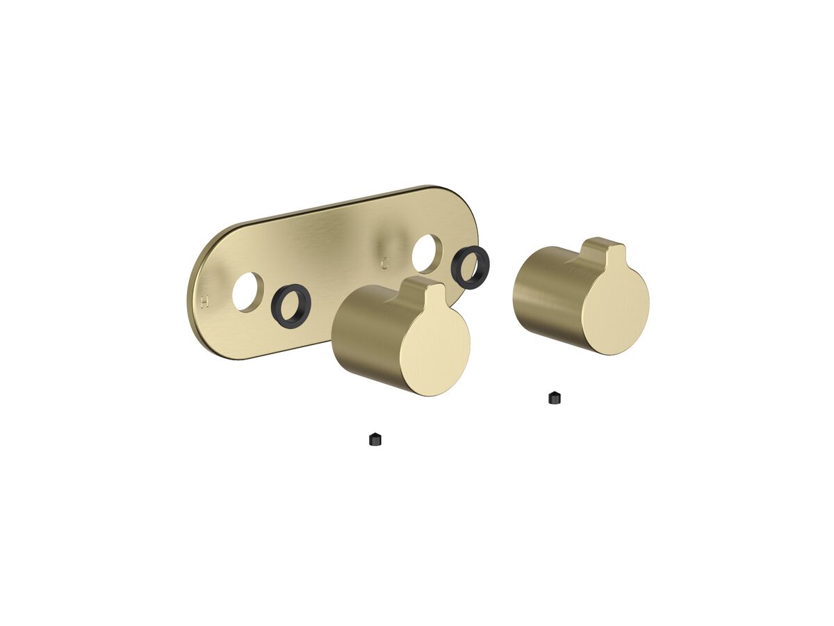 Hero - Faucet Strommen Vara Fin Wall Top Assembly Trimset Brushed Admiralty Brass Lead Free
