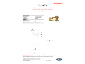 Specification Sheet - Sussex Pure Robe Hook Living Tumbled Brass