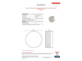 Specification Sheet - Sussex Pure Progressive Shower/Bath Mixer Tap with Diamond Textured Handle PVD Brushed Nickel
