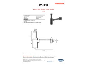 Specification Sheet - Mizu Drift Bottle Trap 40mm Brushed Gunmetal