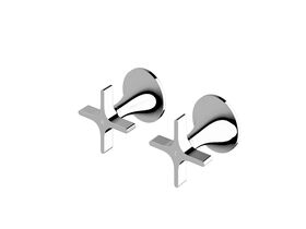 Sussex Oria Cross Wall Top Assembly Chrome