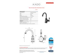 Specification Sheet - Kado Era Basin Mixer Matte Black (5 Star)