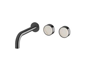 Supporting Image - Sussex Pure Elemental Wall Basin Hostess System 200mm PVD Brushed Gunmetal (3 Star) Lead Free with Aurora Insert