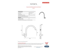 Specification Sheet - Sussex Scala Wall Spa Outlet Curved Chrome