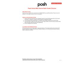 Installation Instructions - Posh Solus MK2 Swivel Bath Outlet Chrome
