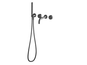 Hero - Sussex Pure Elemental Progressive Bath Mixer System with Handshower 200mm PVD Brushed Gunmetal