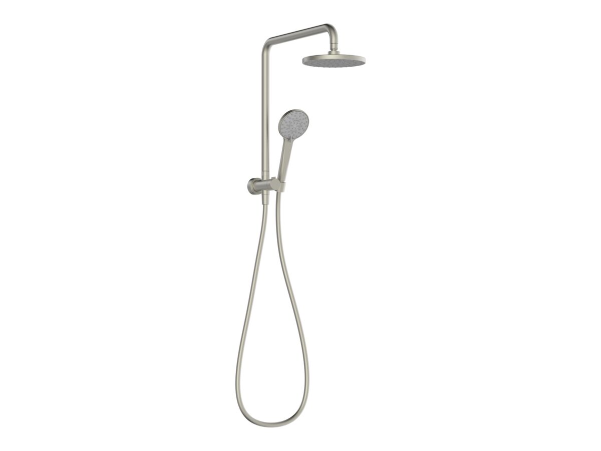 Hero - Posh Bristol MK2 Short Twin Shower Brushed Nickel (3 Star)
