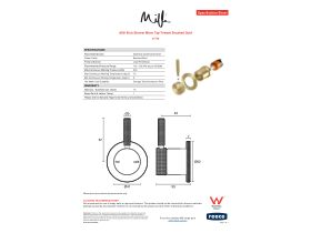 Specification Sheet - Milli Etch Shower Mixer Tap Trimset Brushed Gold