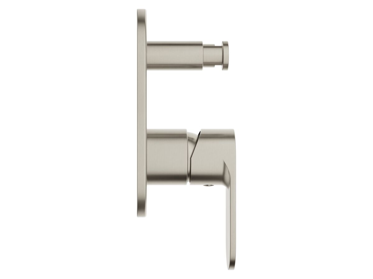 Supporting Image - Mizu Soothe MK2 Shower Mixer with Diverter Kit Brushed Nickel - Side