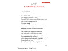 Installation Instructions - Sussex Pure Wall Top Assembly Taps