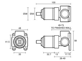 Mizu Shower Mixer Universal Inwall Body