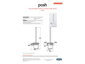 Specification Sheet - Posh Solus MK2 Toilet Brush and Glass Holder Chrome