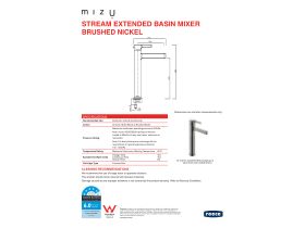 Technical Guide - Mizu Stream Extended Basin Mixer Brushed Nickel (5 Star)