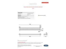Specification Sheet - Sussex Scala Double Towel Rail 700mm Brushed Nickel