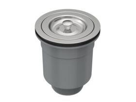 Supporting Image - Wolfen Bucket Trap Sink Waste with 3mm Holes 90mm x 50mm Stainless Steel