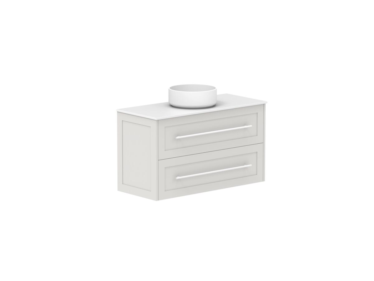 Supporting Image - Kado Lux Ensuite All Drawer Twin 900mm Wall Hung Centre Basin 12mm Durasein Top