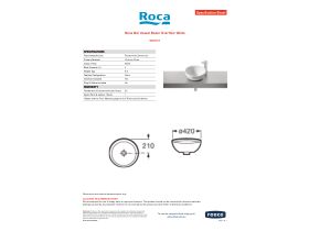 Specification Sheet - Roca Bol Vessel Basin Overflow White