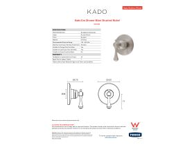Specification Sheet - Kado Era Shower Mixer Brushed Nickel