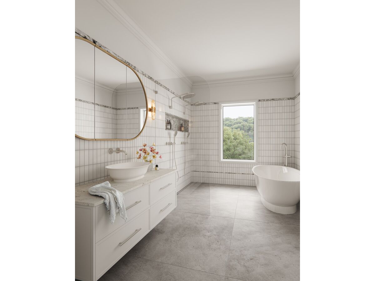 In Situ - LAUFEN The New Classic Freestanding Bath with Overflow 1900 x 900 Sentec White