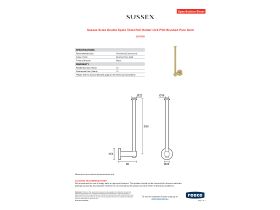 Specification Sheet - Sussex Scala Double Spare Toilet Roll Holder LUX PVD Brushed Pure Gold